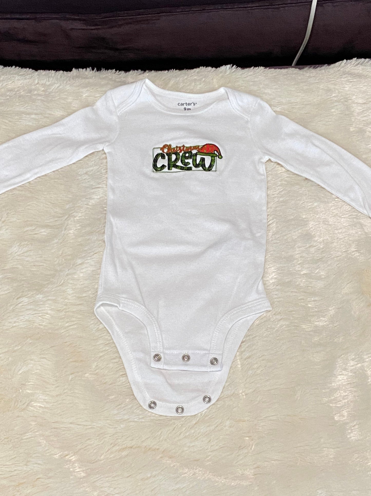 Embroidered Christmas Bodysuit - Christmas Crew