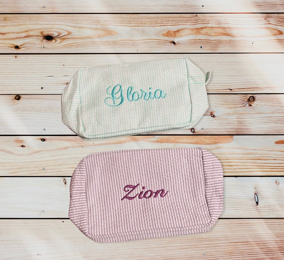 Embroidered Cosmetic/Travel bag