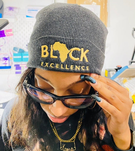Black Excellence Embroidered Beanie