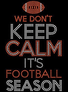 Keep Calm football bling shirt