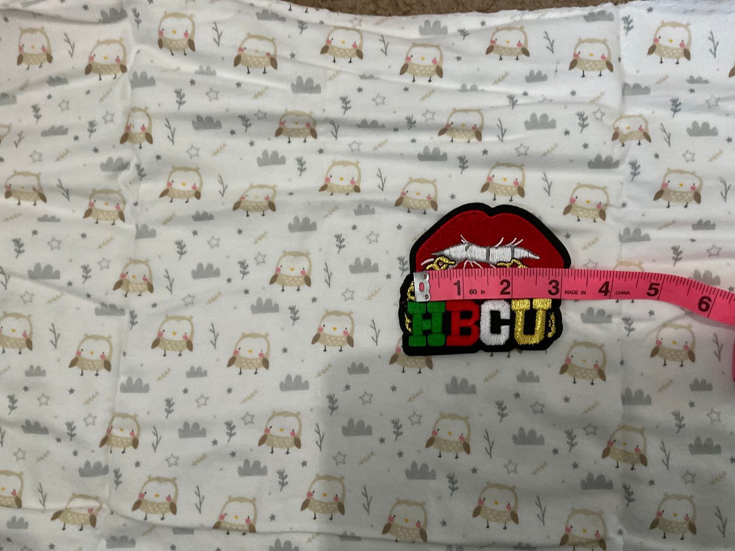 Red Lips “HBCU Gold Chain” Sequin Patch – 3.25 x 3.0 inches