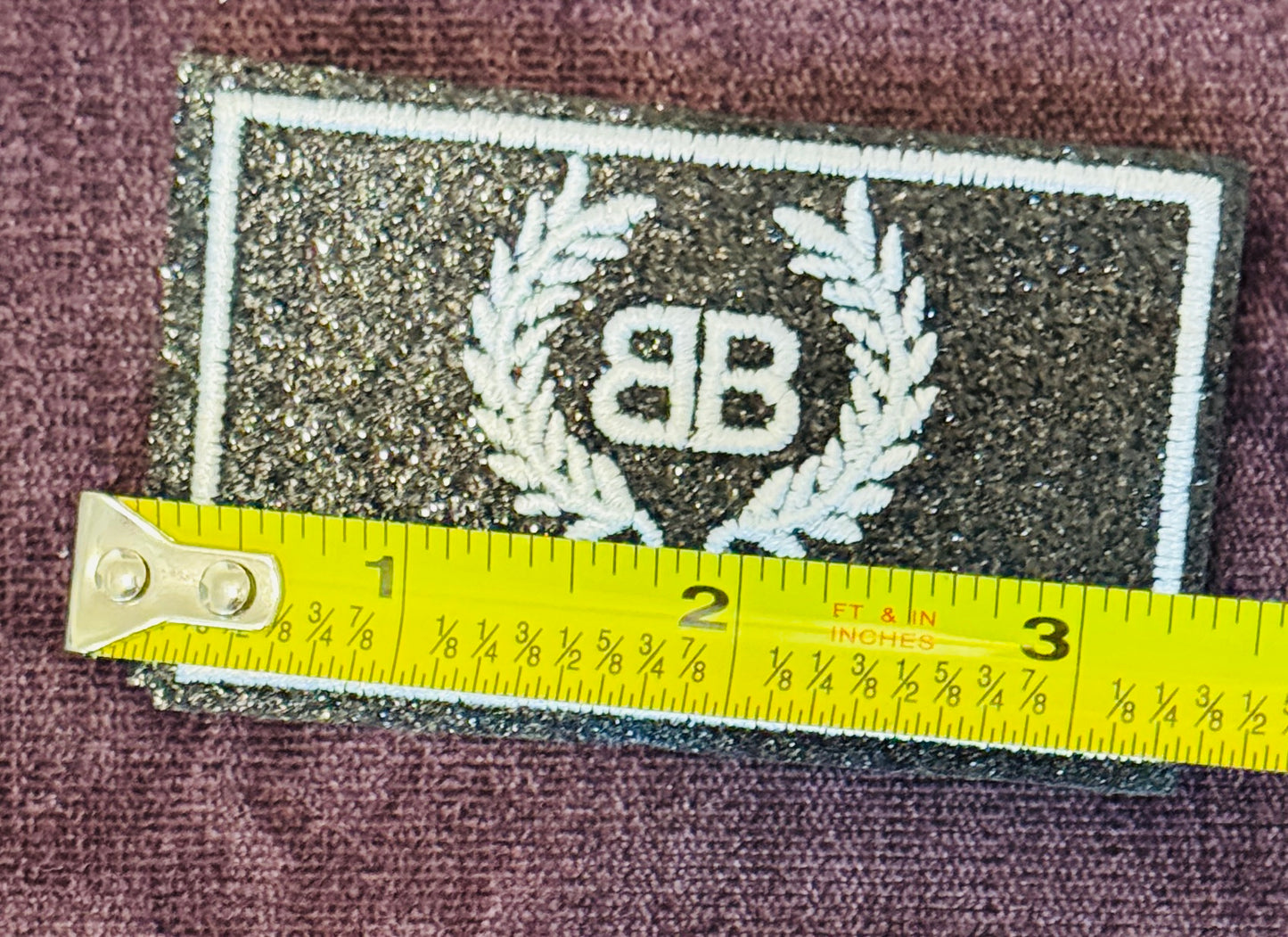 Luxury Inspired “BALENCIAGA‑Style” Embroidered Patch – Premium White Laurel Crest Emblem