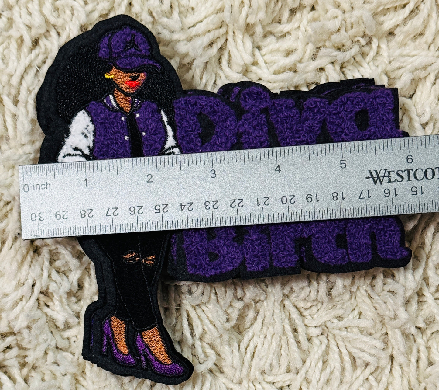 Diva since birth, chenille style, various sizes