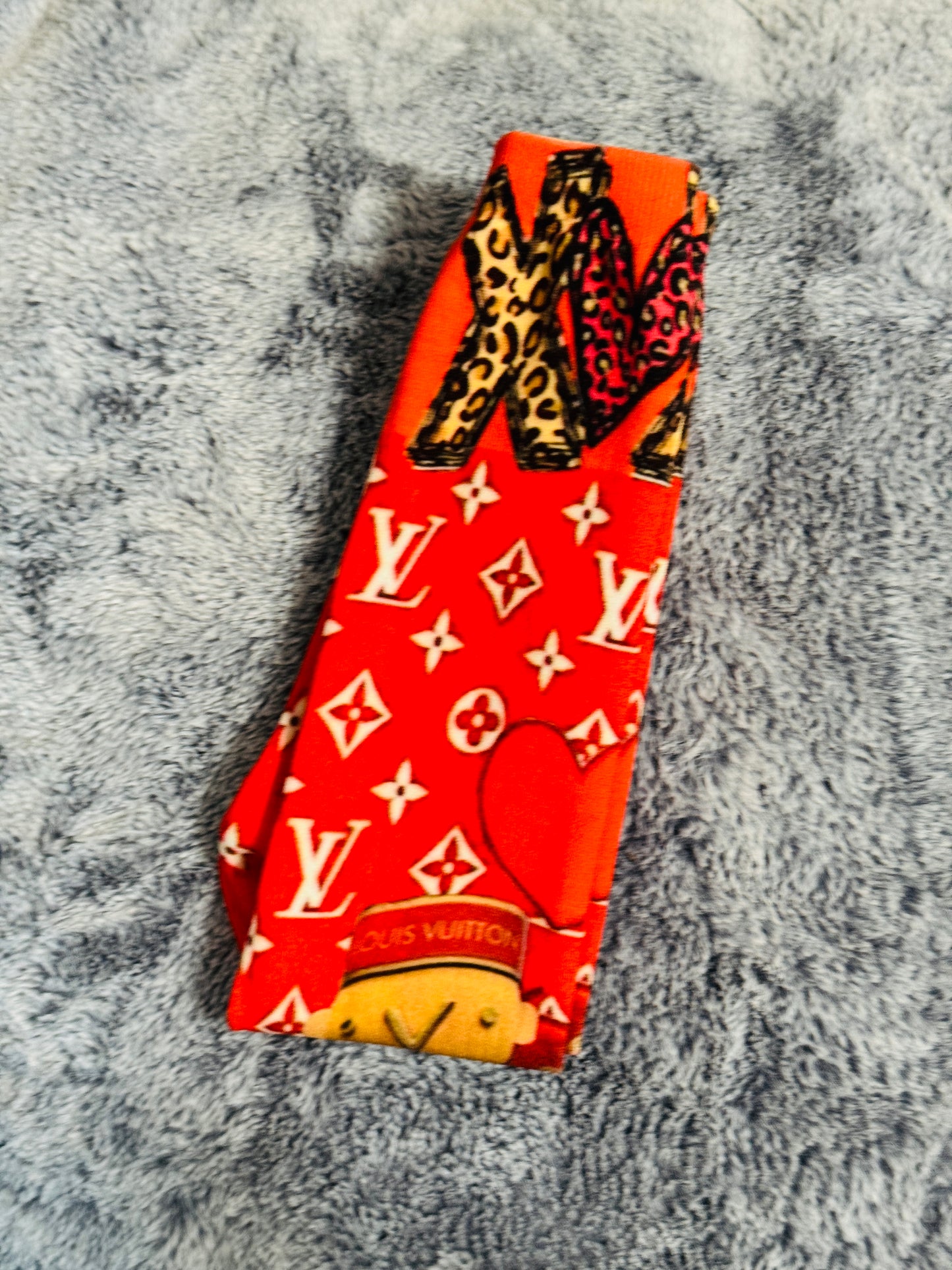 Red LV inspired Vivienne sock, footwear