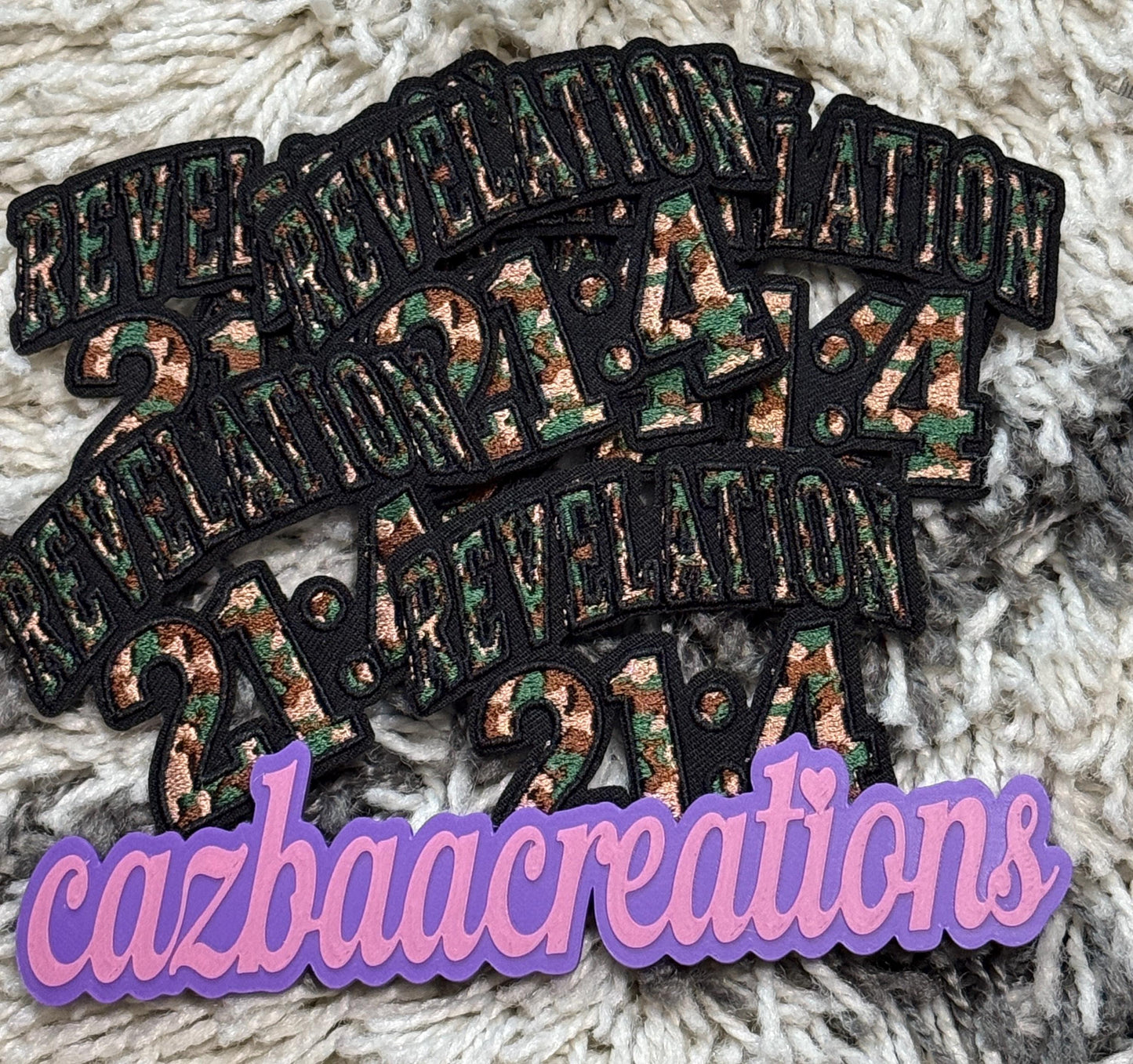 Revelation 21:4 Embroidered Patch | Christian Faith Patch | Bible Verse Patch | Religious Morale Patch | Inspirational Christian Gift