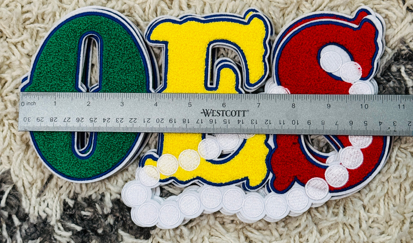 OES with pearl design embroidery patch