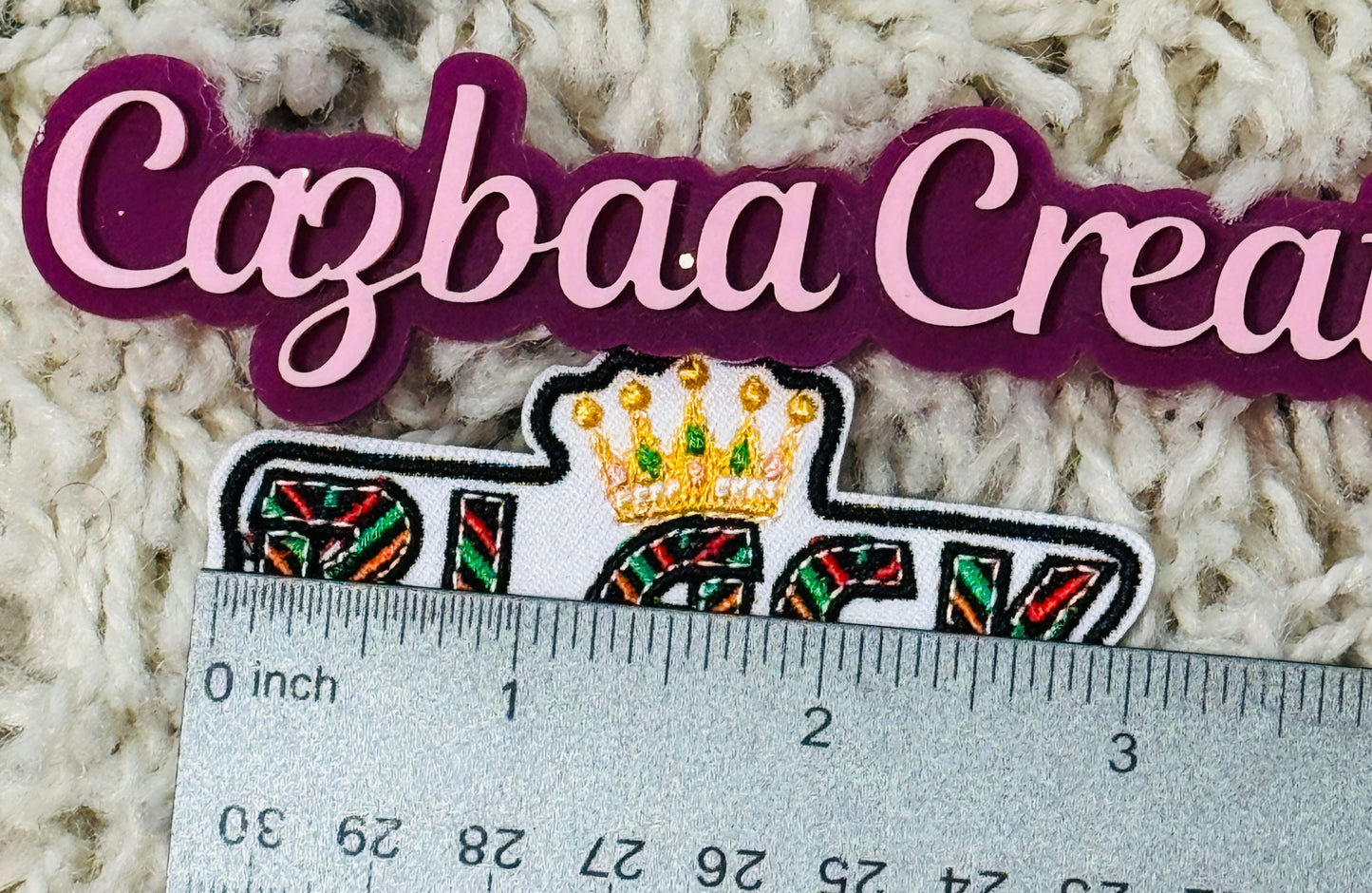 Black Princess embroidery patch