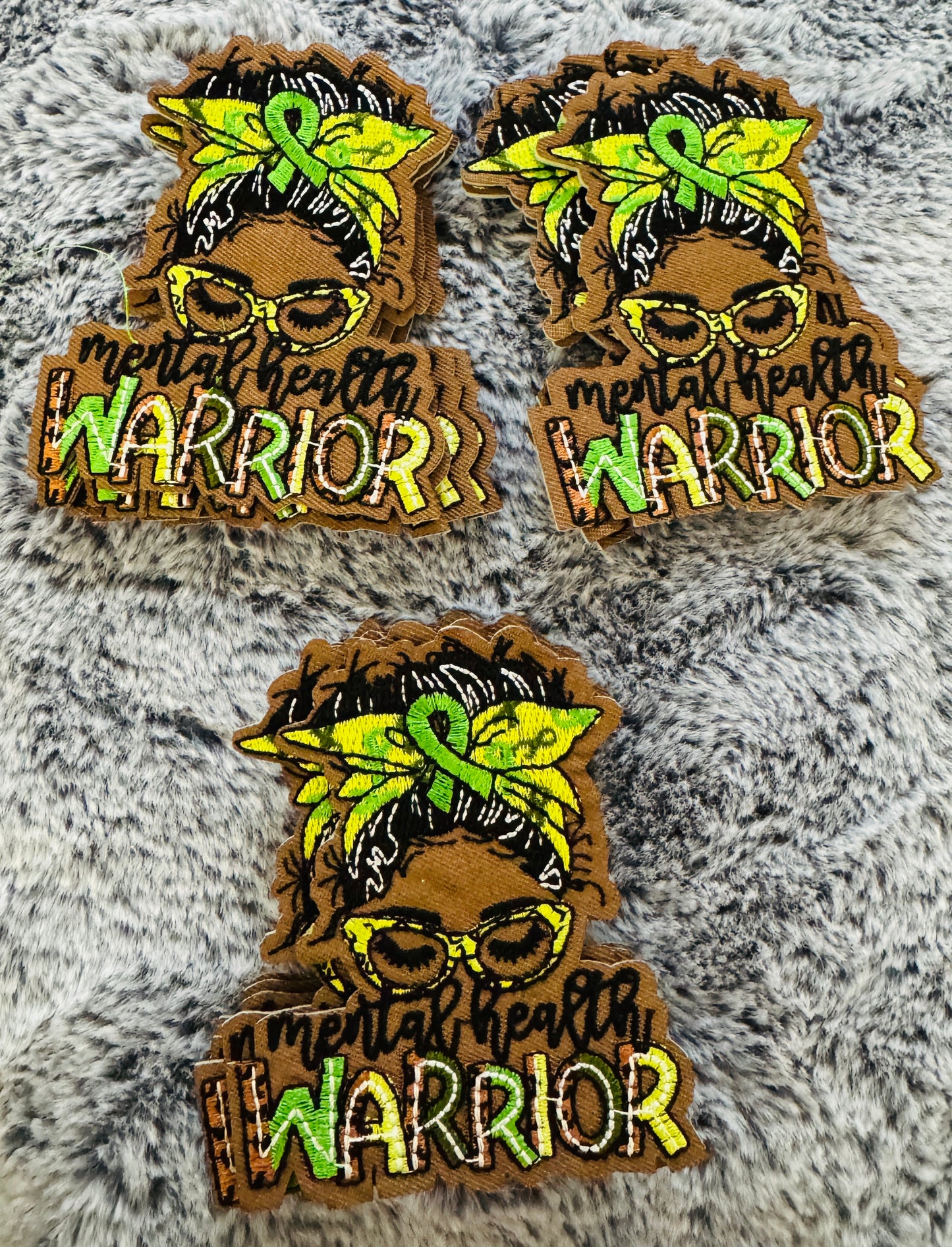 Mental Health Warrior embroidery Patch