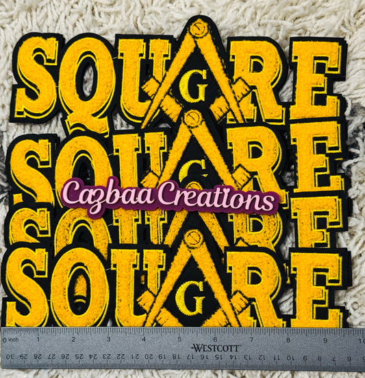 Masonic Square and Compass embroidery patch,chenille patch