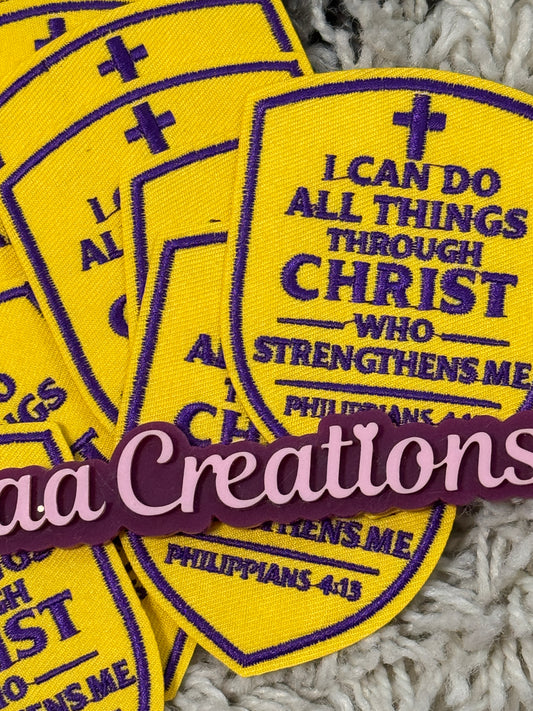 I can do all things embroidery patch