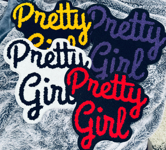 Pretty Girl Chenille Patch in various colors