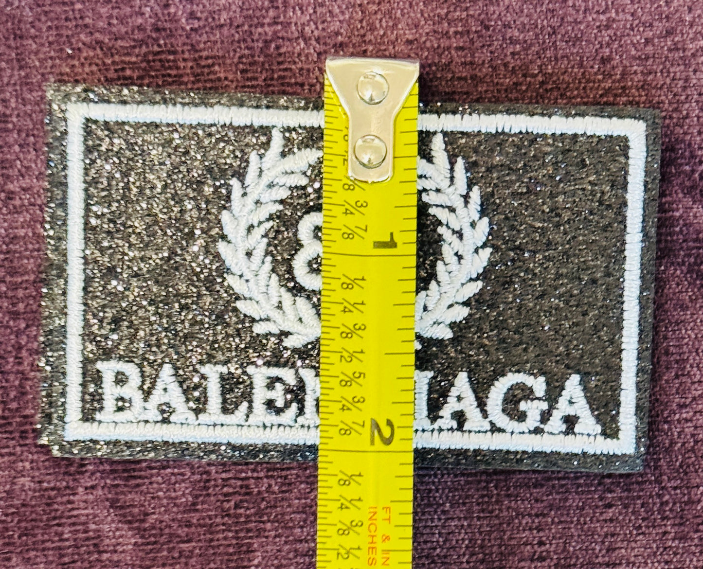 Luxury Inspired “BALENCIAGA‑Style” Embroidered Patch – Premium White Laurel Crest Emblem
