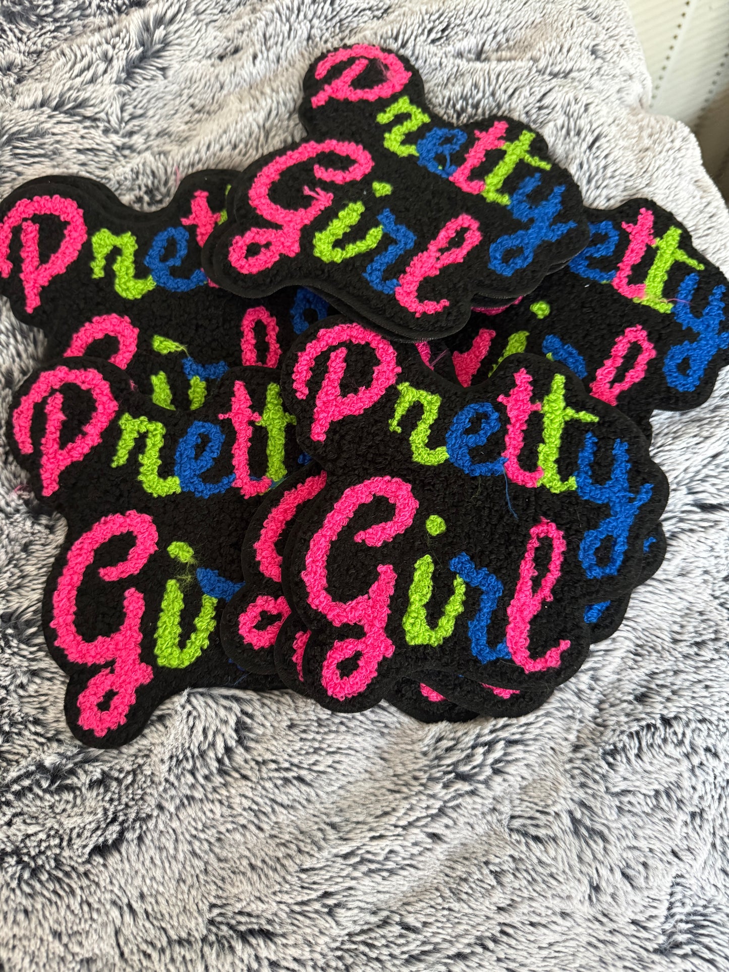 Pretty Girl Chenille Patch in various colors