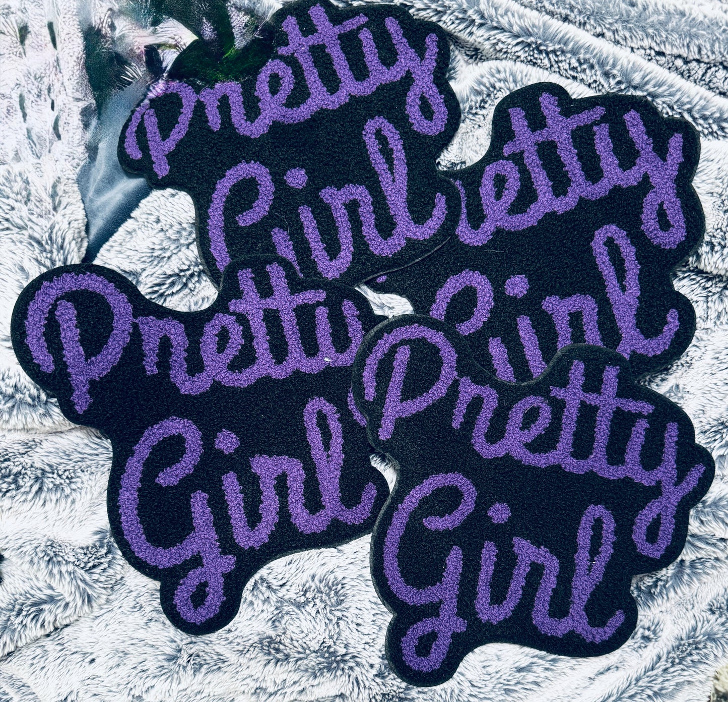 Pretty Girl Chenille Patch in various colors