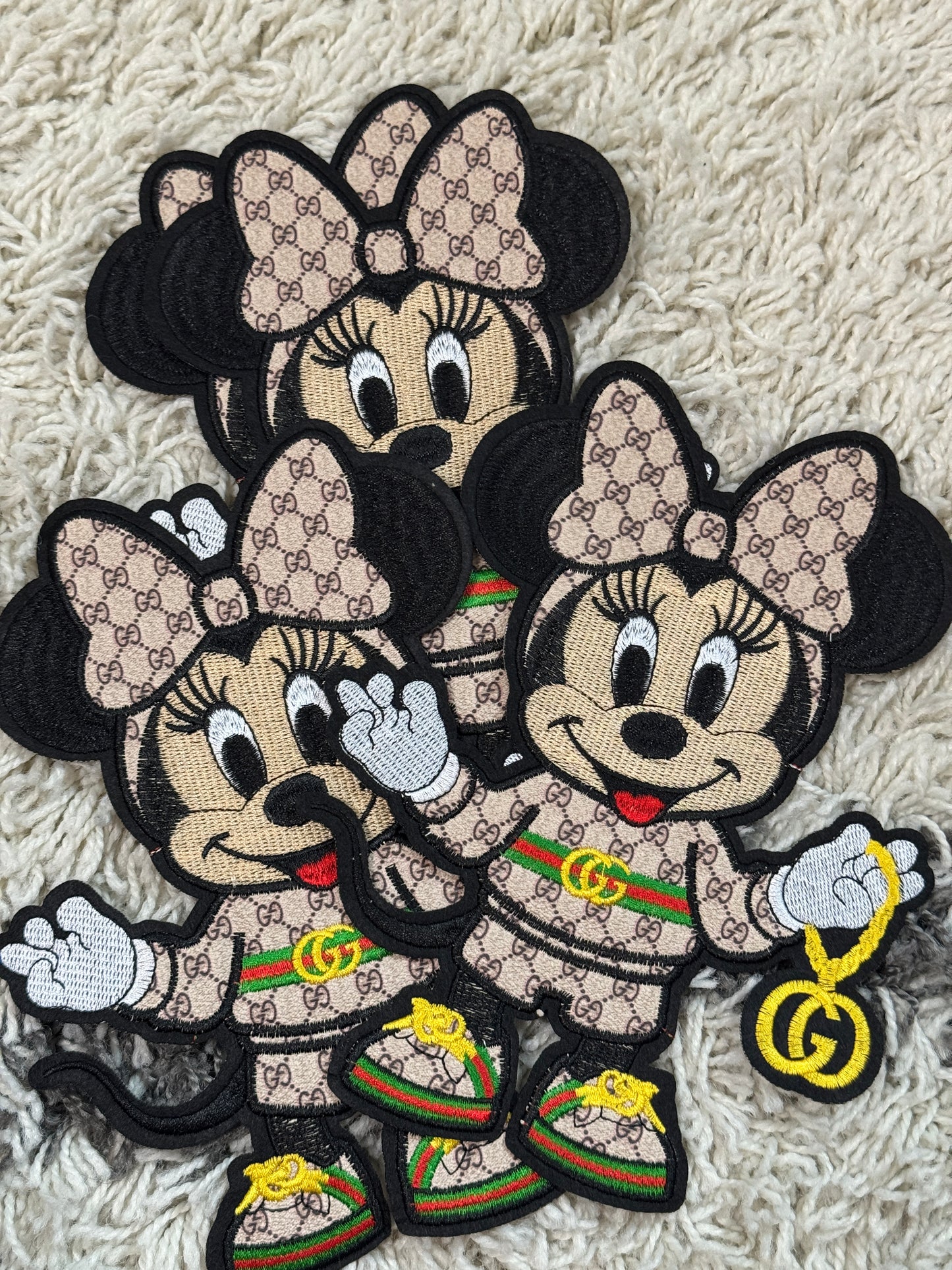 Baby Minnie Inspired faux Gucci leather