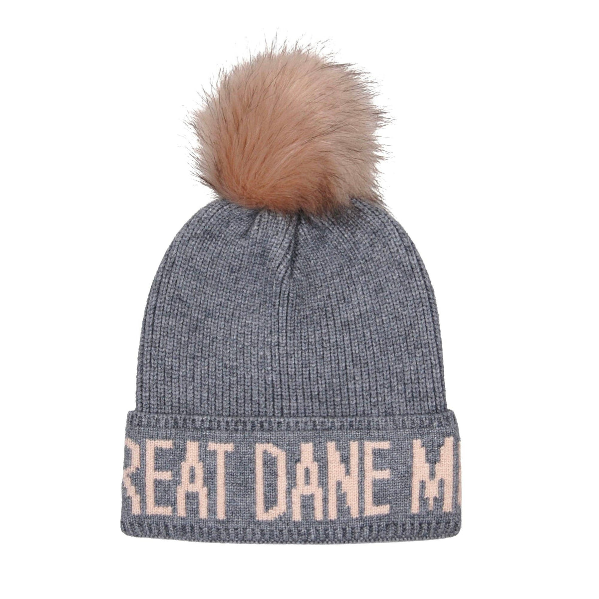 Great Dane Mom PomPom Knit Beanie | Warm Winter Hat for Great Dane Lovers | HatPhile
