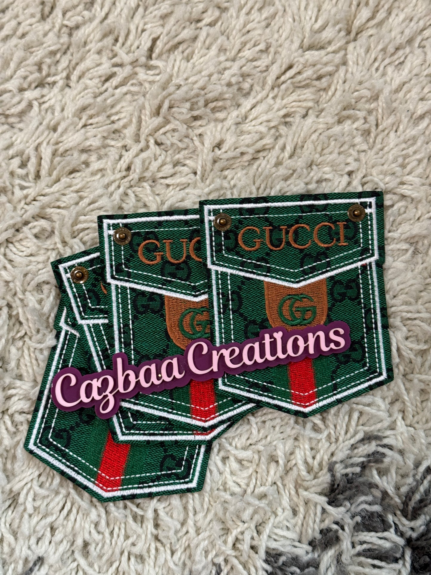 Gucci inspired Embroidery pocket