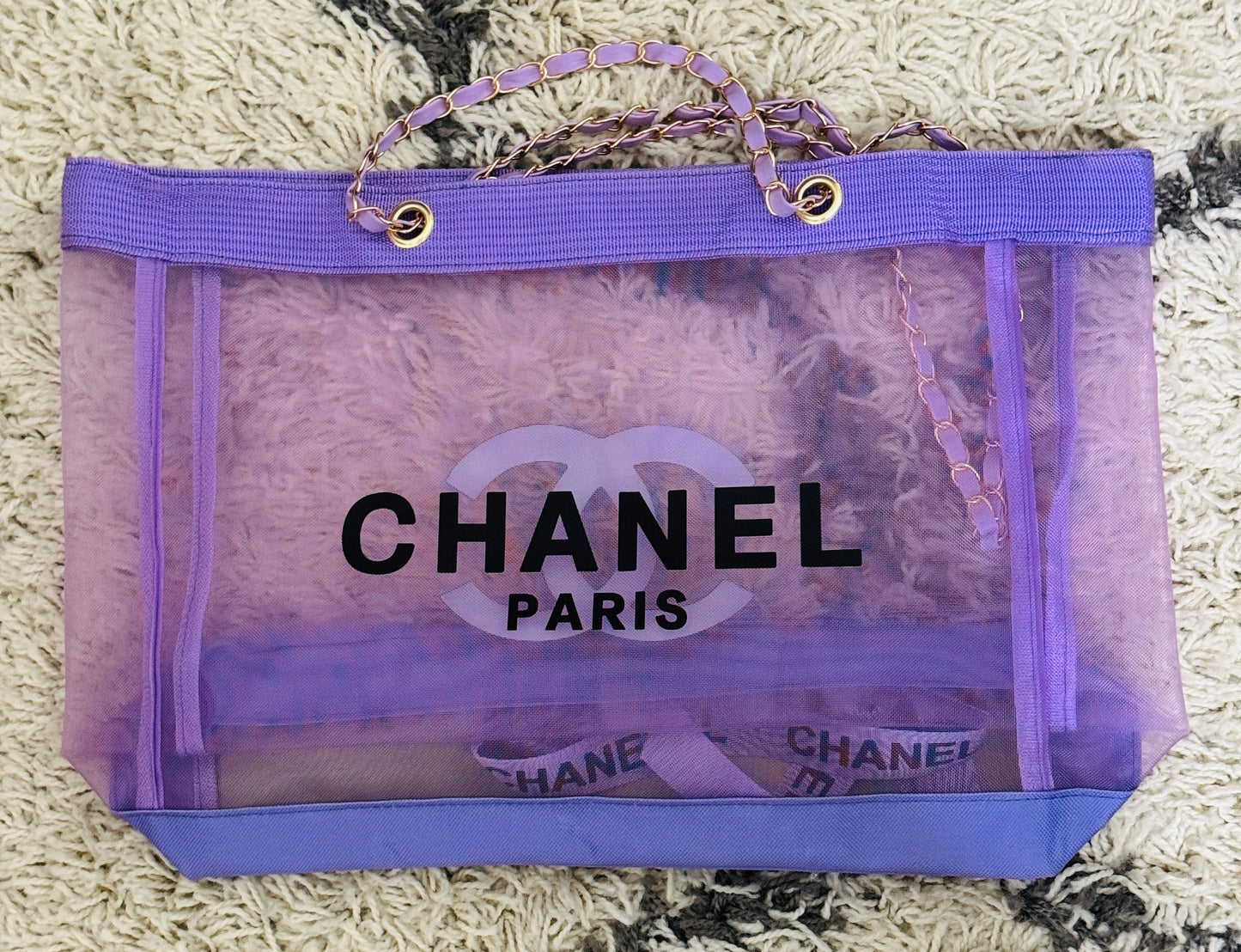 Designer Inspired Mesh Tote Bags