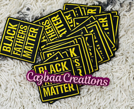 Black Fathers Matter embroidery patch