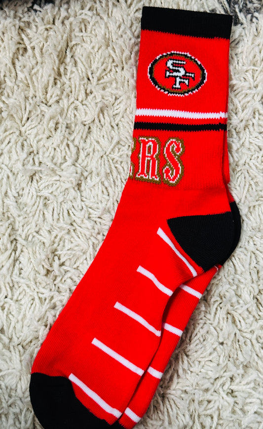 Football inspired socks - San Francisco 49ers