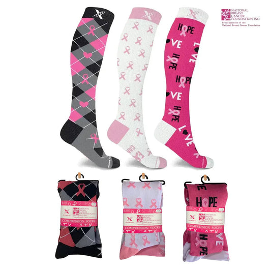 BREAST CANCER AWARENESS HOPE & LOVE SOCKS -