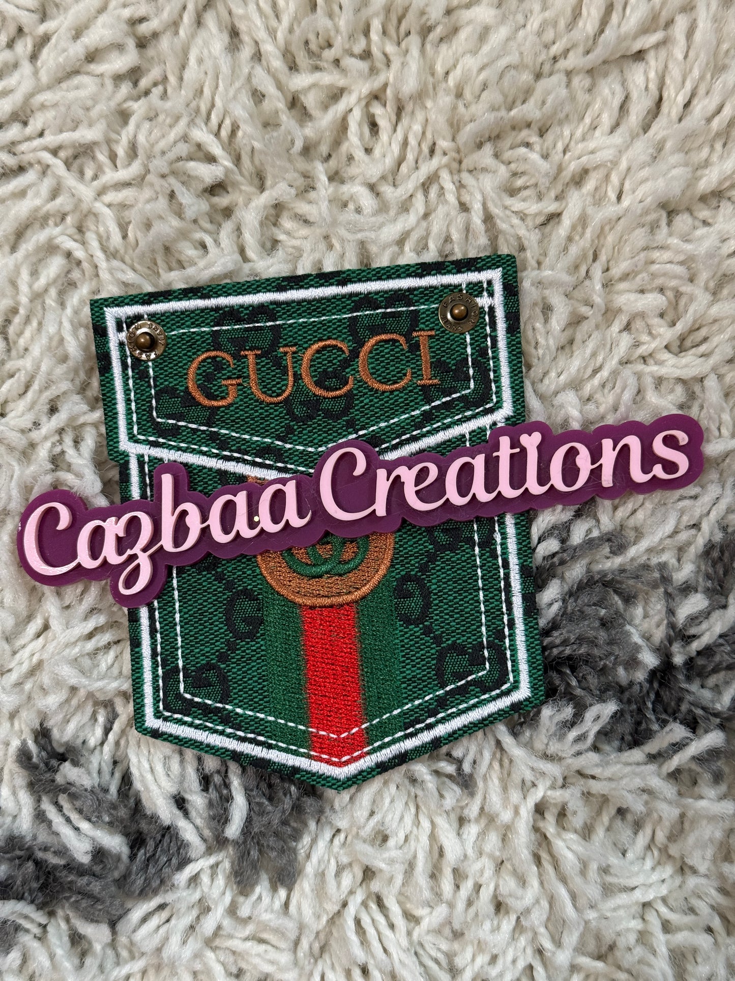 Gucci inspired Embroidery pocket