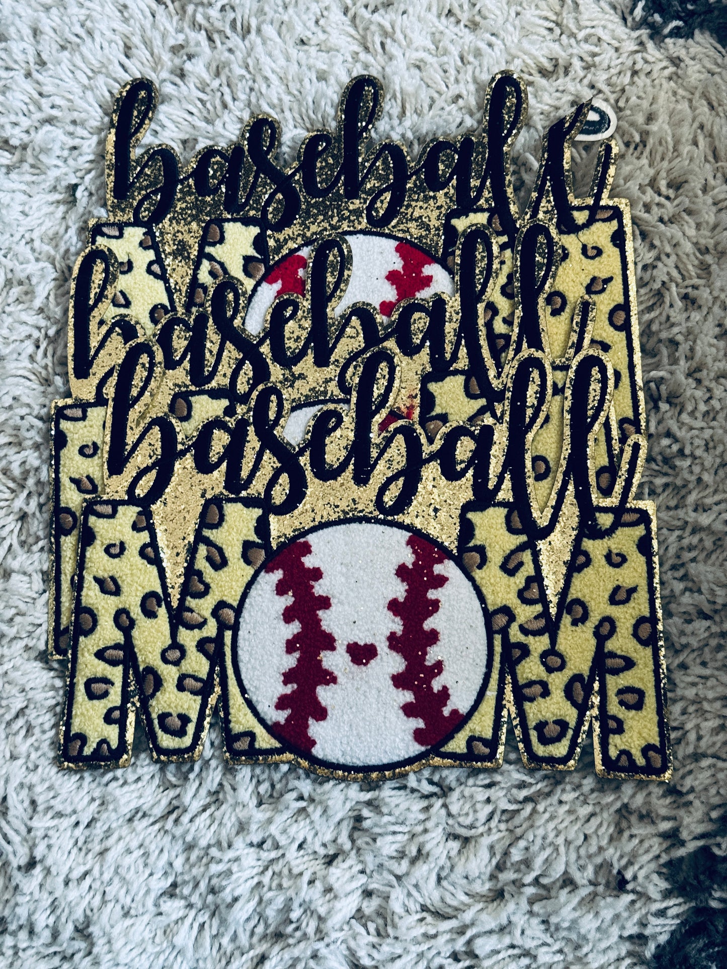 Baseball Mom Chenille patch