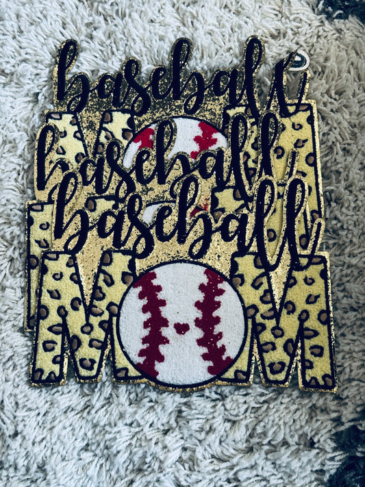 Baseball Mom Chenille patch