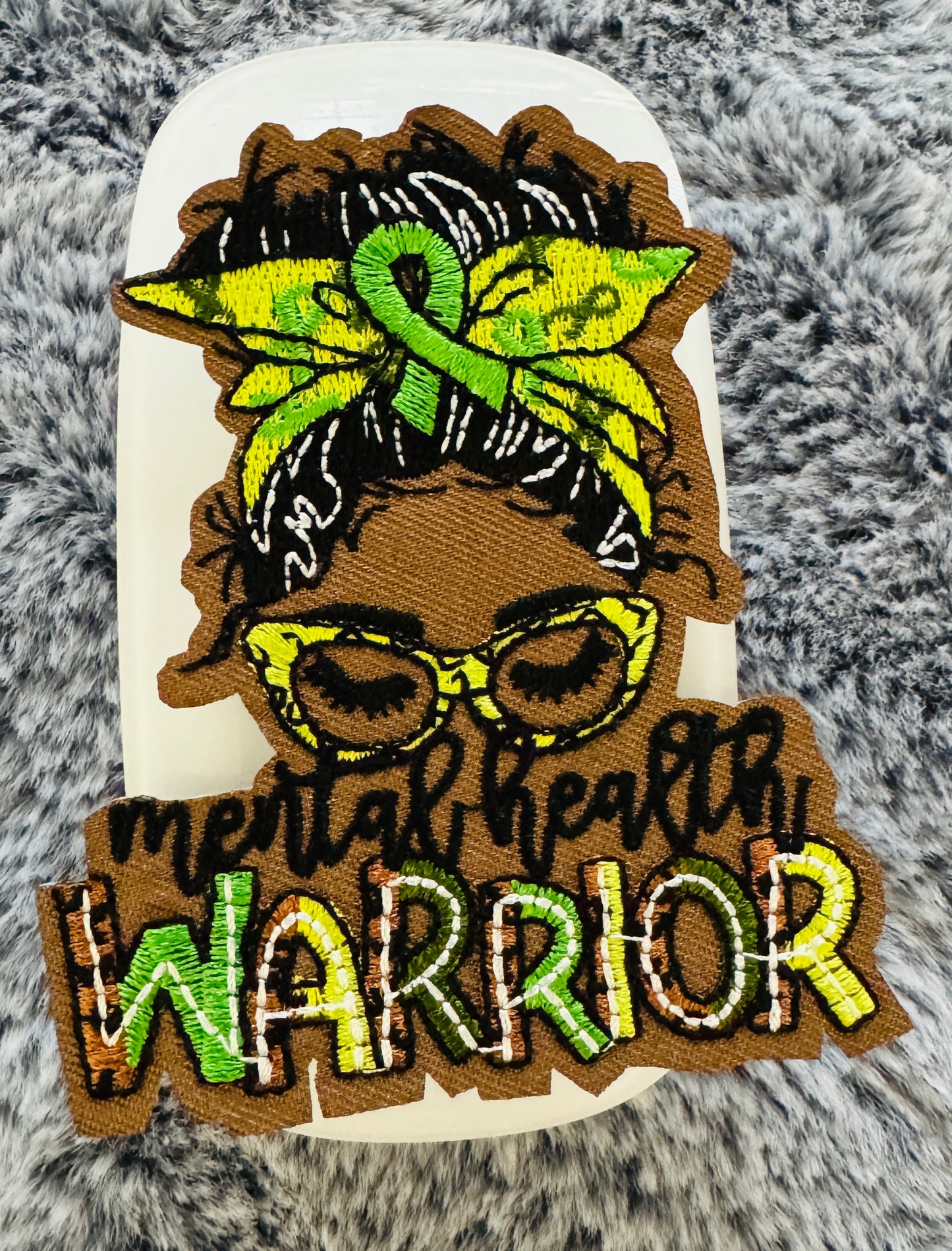 Mental Health Warrior embroidery Patch