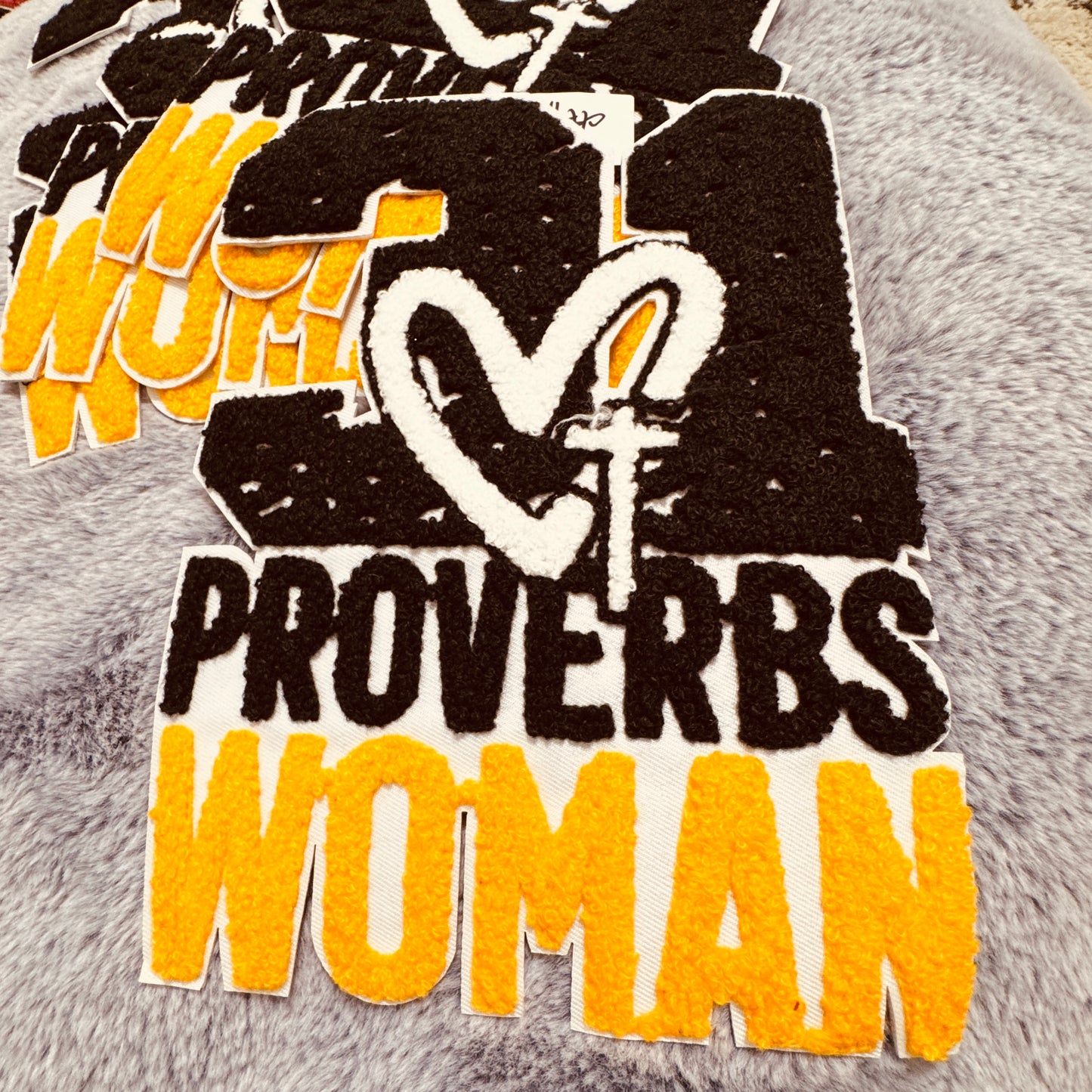 Proverbs 31 Woman Chenille patch, Christian patch, inspirational patch, Christian apparel