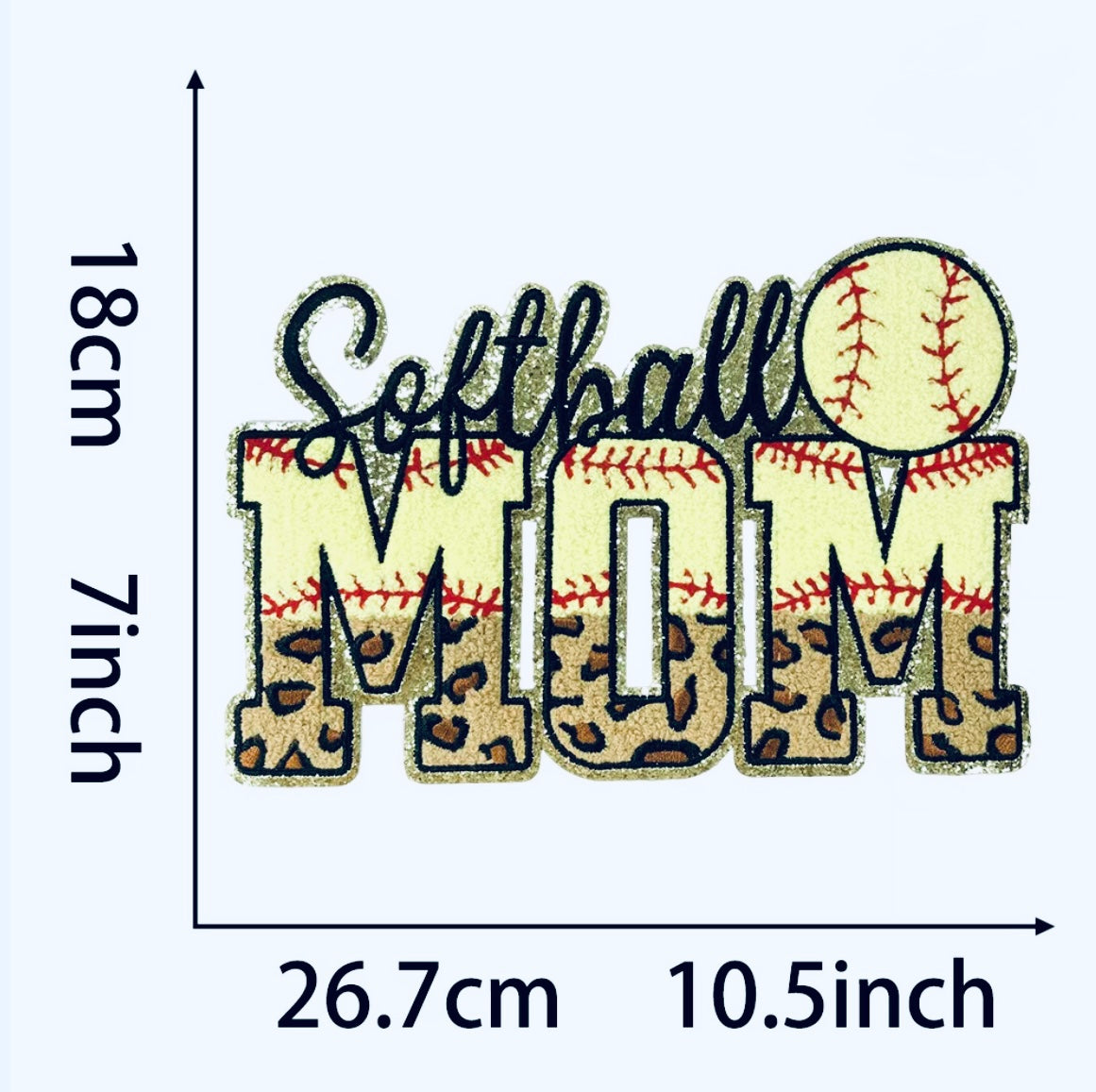 Softball Mom Chenille patch