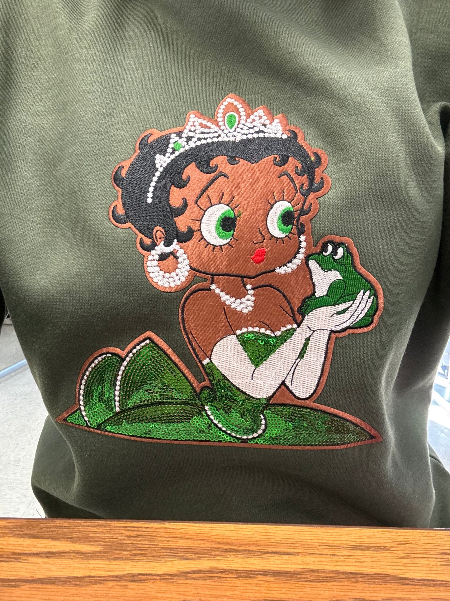 Frog and Princess sweatshirt/crew shirt or hoodie