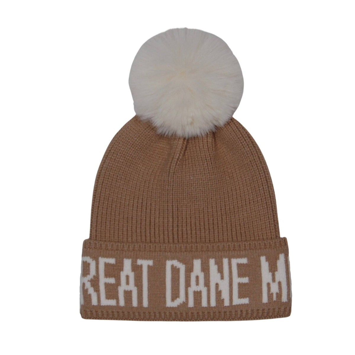 Great Dane Mom PomPom Knit Beanie | Warm Winter Hat for Great Dane Lovers | HatPhile