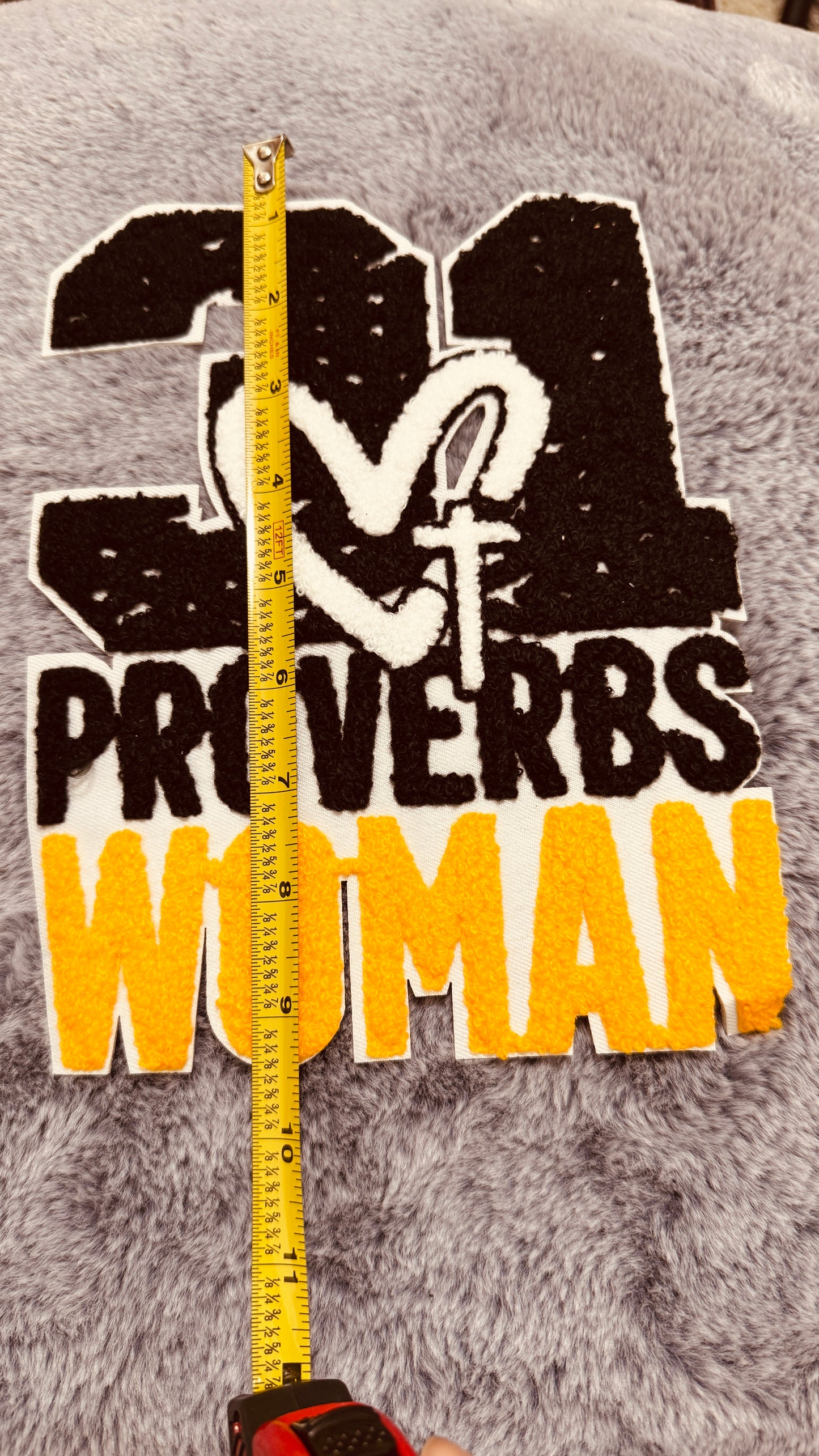 Proverbs 31 Woman Chenille patch, Christian patch, inspirational patch, Christian apparel