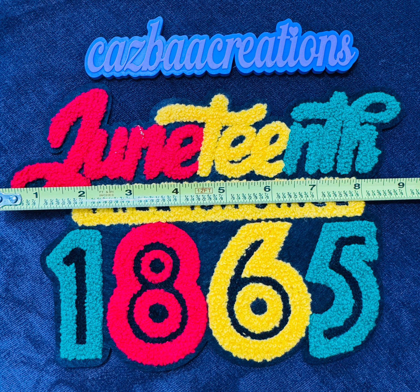 Juneteenth 1865 “Free-Ish Since” Chenille Patch – Bold, Cultural & historic