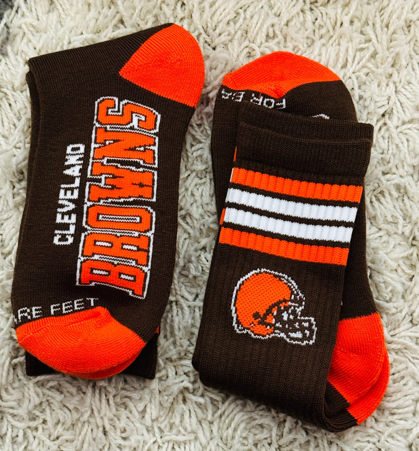 Football inspired socks - Cleveland Browns