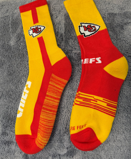 Football inspired socks - Kansas