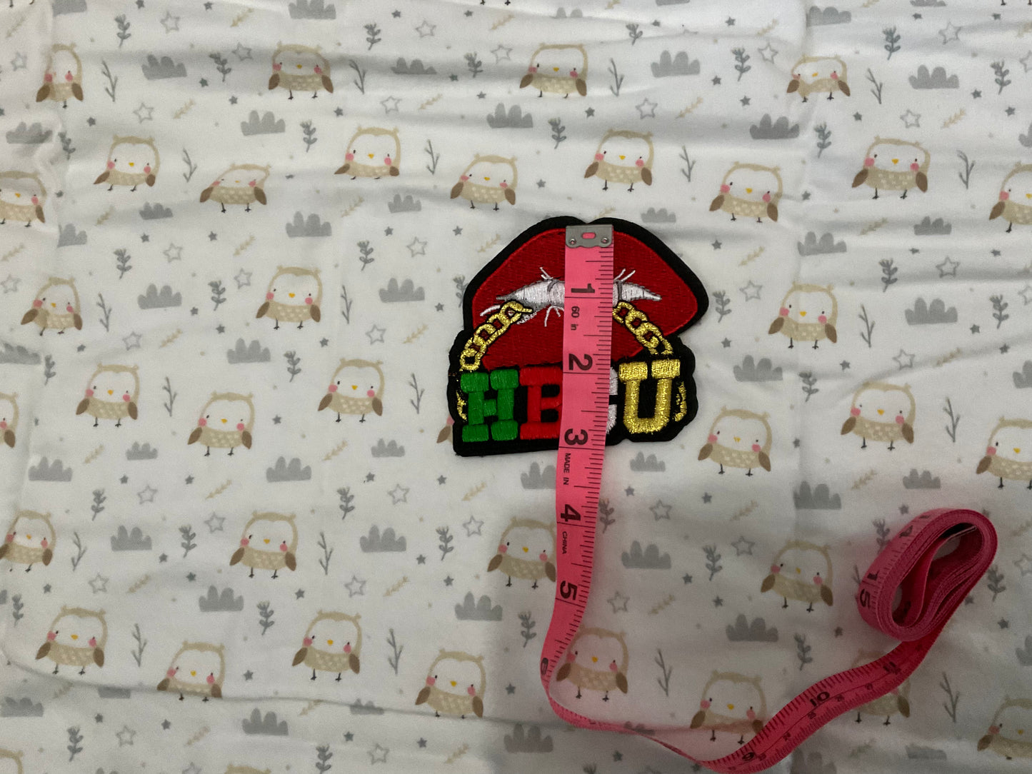 Red Lips “HBCU Gold Chain” Sequin Patch – 3.25 x 3.0 inches