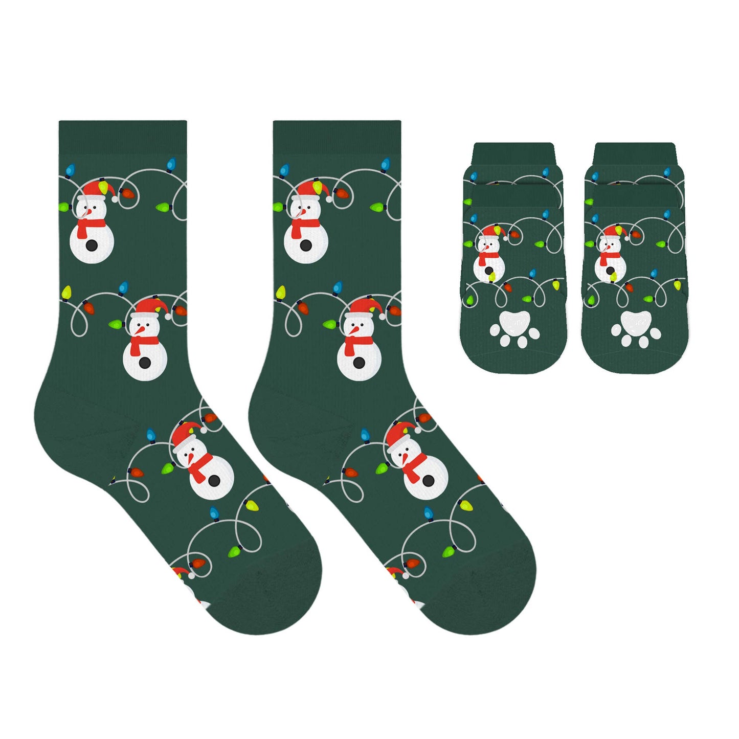 Matching Pet And Owner Fun Socks - Holiday Light Bulbs