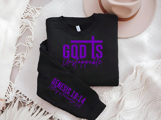 GOD’s Unstoppable shirt with Purple lettering
