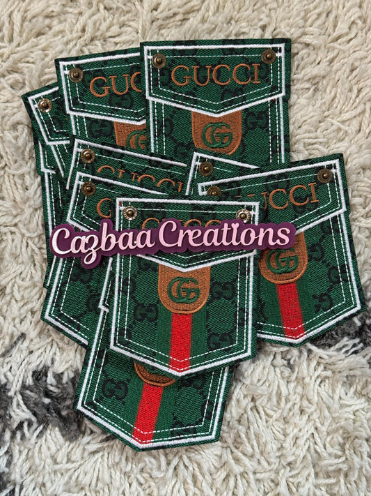 Gucci inspired Embroidery pocket