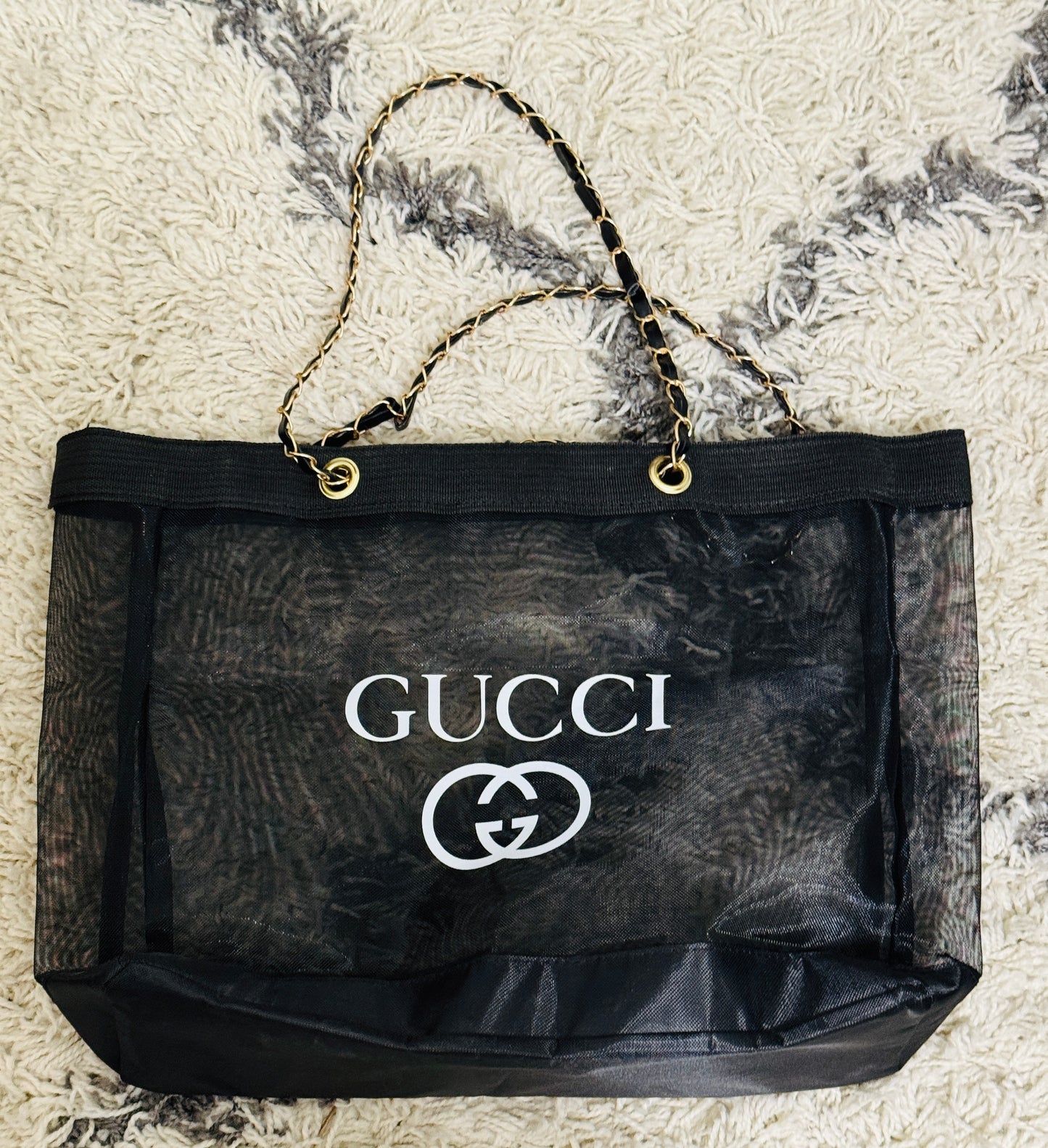Designer Inspired Mesh Tote Bags