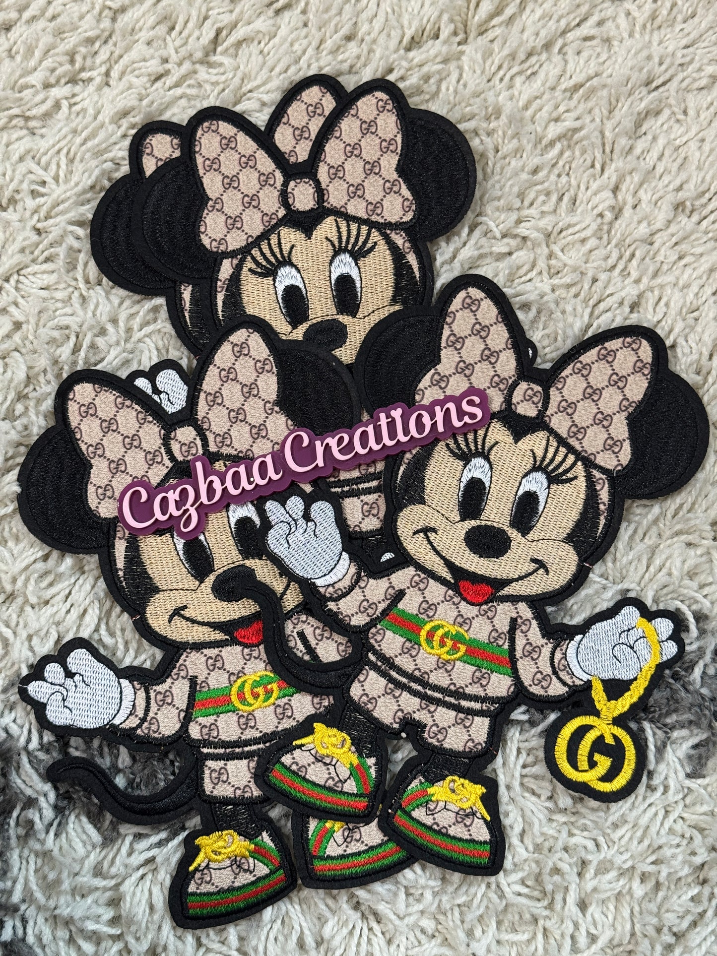 Baby Minnie Inspired faux Gucci leather