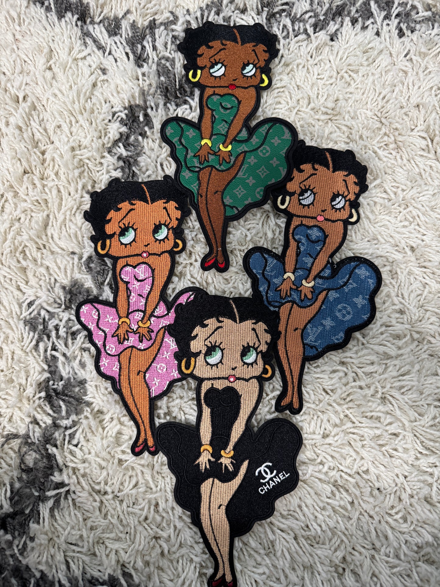 Betty Boop Inspired embroidery patches