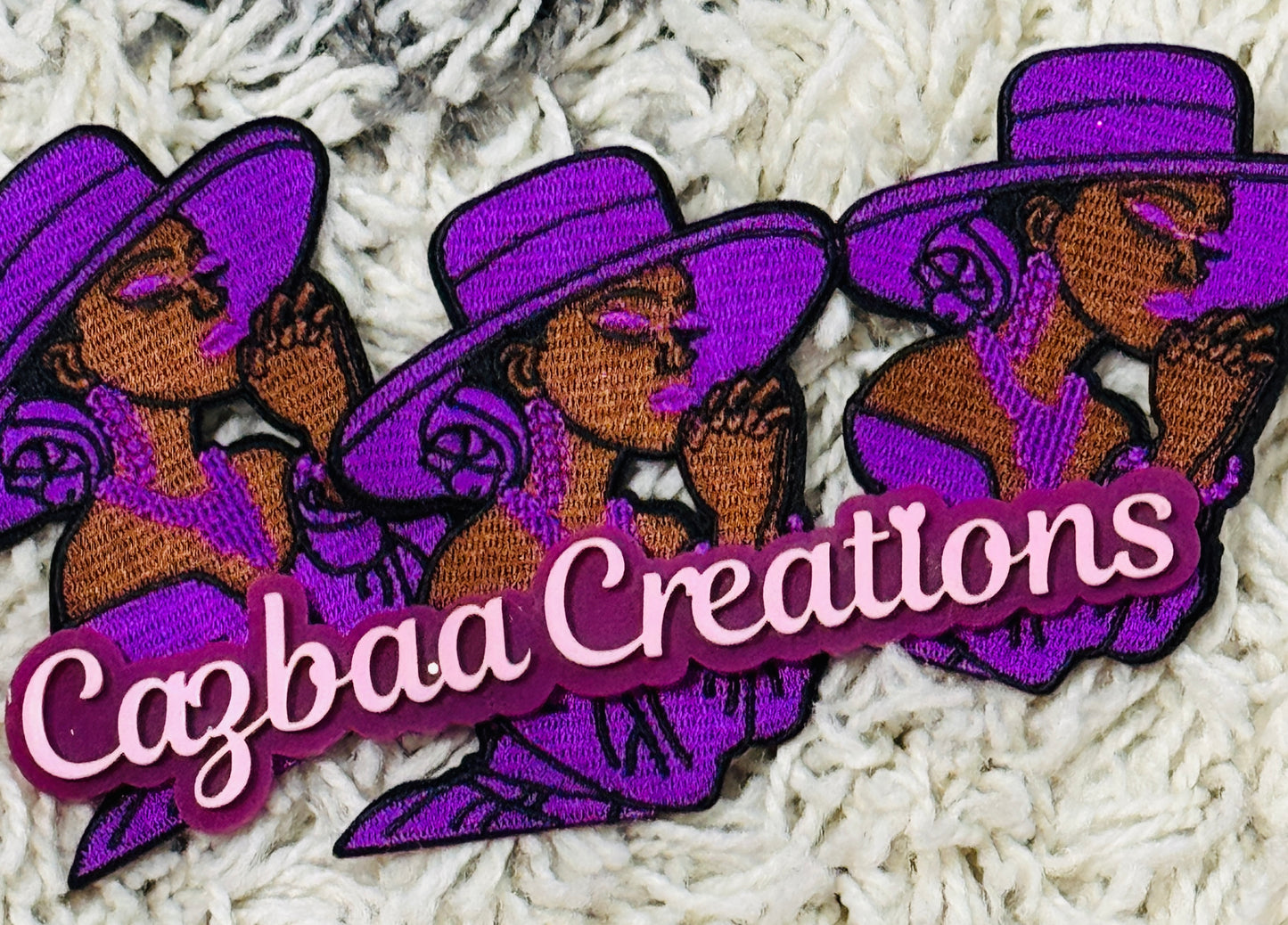 Praying Woman embroidery patch
