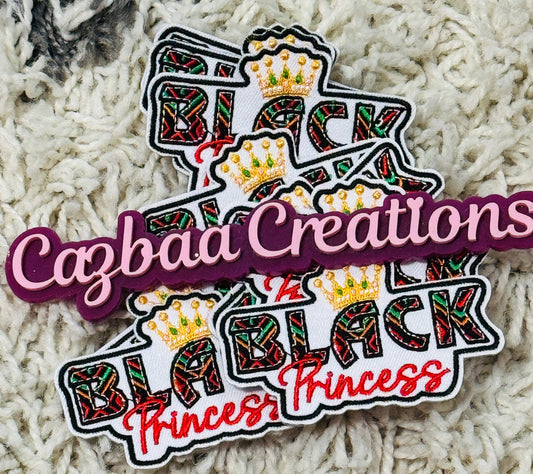 Black Princess embroidery patch