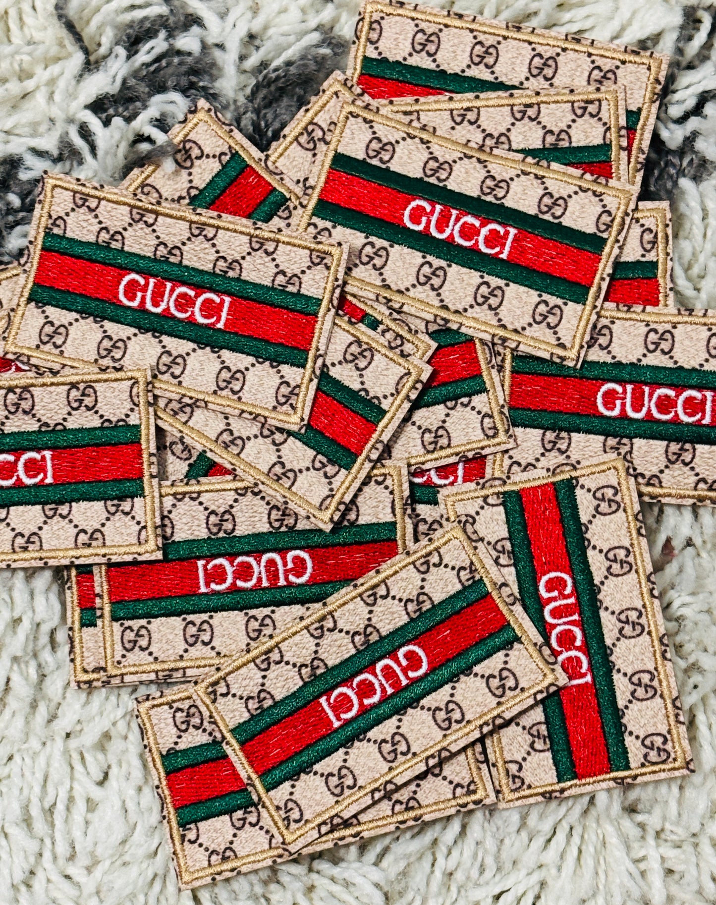 Luxe Faux Leather Designer-Inspired Tag Patch