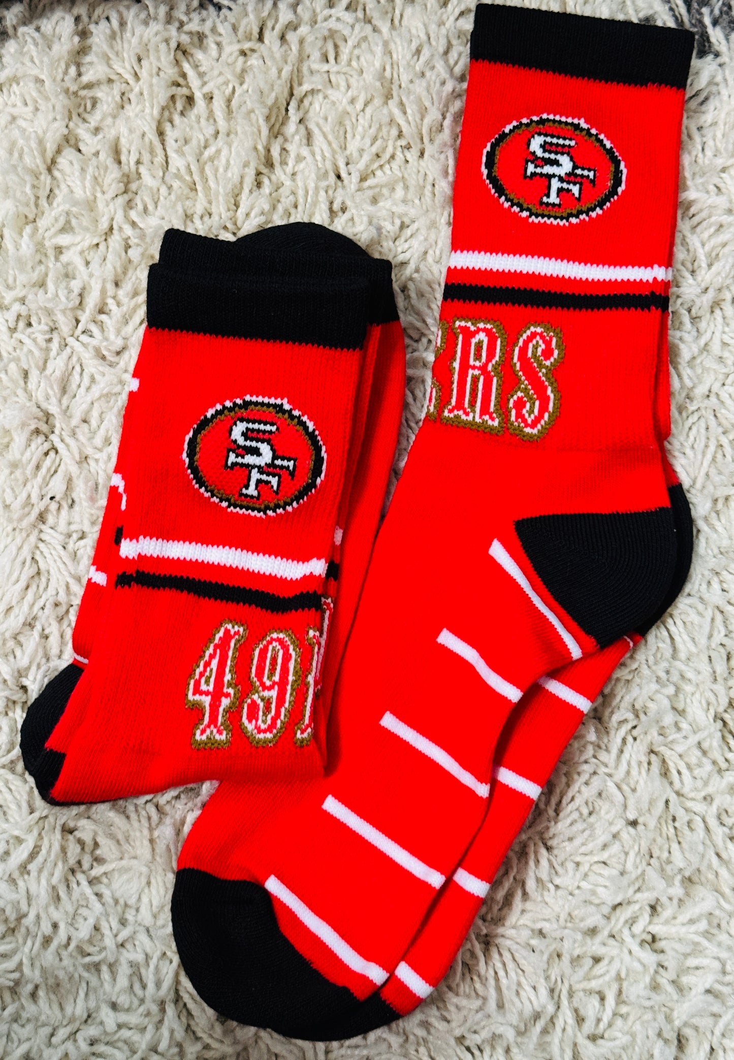 Football inspired socks - San Francisco 49ers