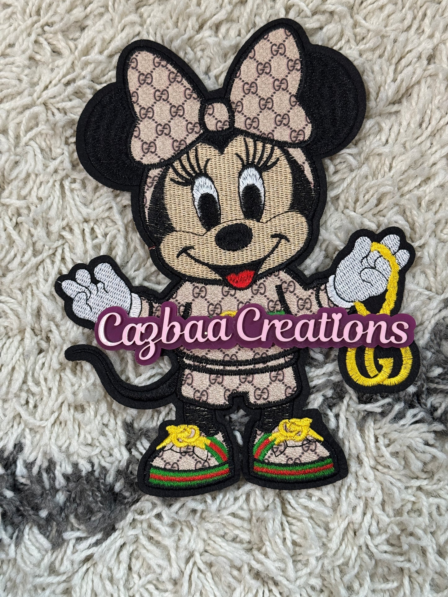 Baby Minnie Inspired faux Gucci leather