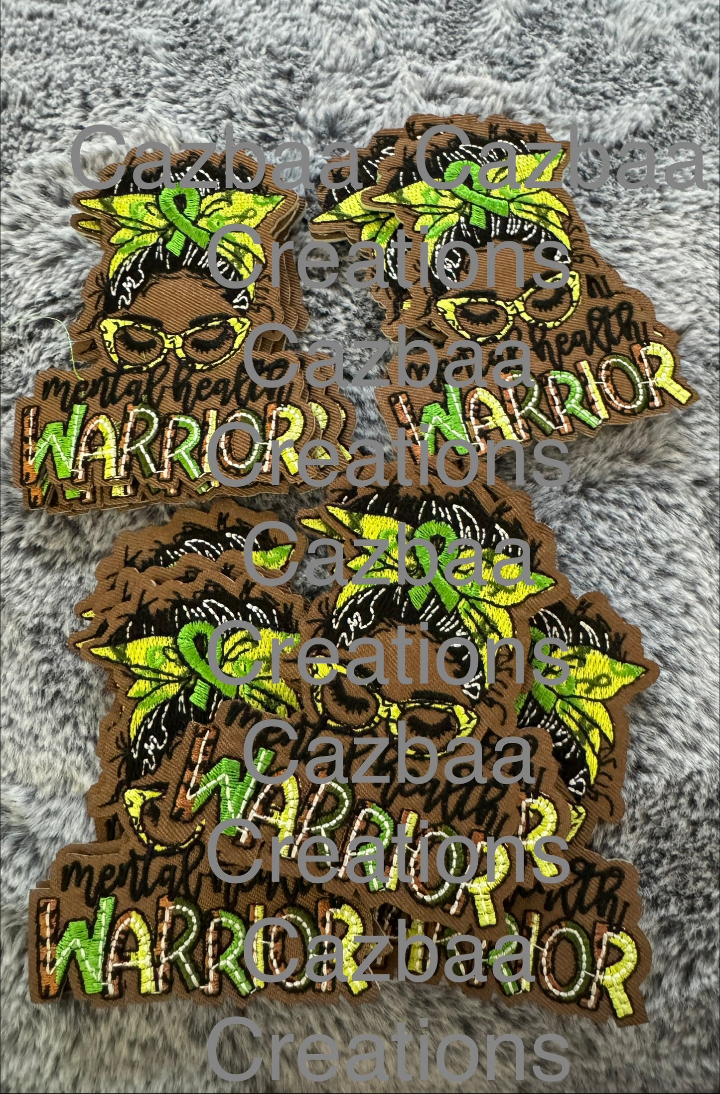 Mental Health Warrior embroidery Patch